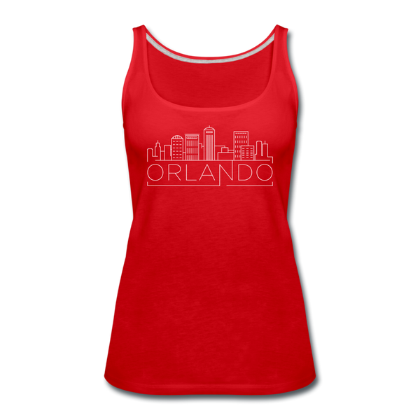 Orlando, Florida Women’s Tank Top - Skyline Women’s Orlando Tank Top - red