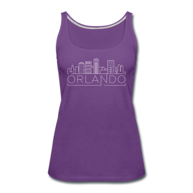 Orlando, Florida Women’s Tank Top - Skyline Women’s Orlando Tank Top - purple