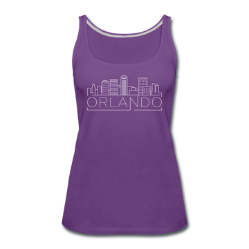 Orlando, Florida Women’s Tank Top - Skyline Women’s Orlando Tank Top - purple