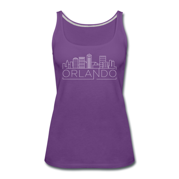 Orlando, Florida Women’s Tank Top - Skyline Women’s Orlando Tank Top - purple
