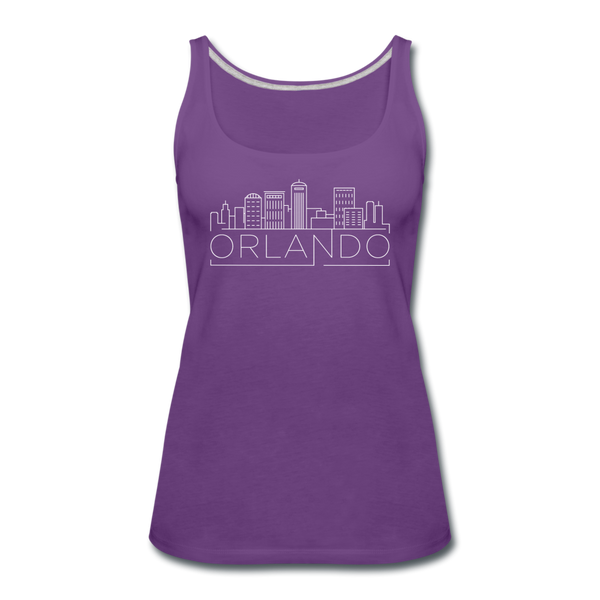 Orlando, Florida Women’s Tank Top - Skyline Women’s Orlando Tank Top - purple