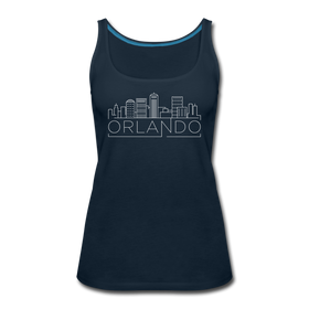 Orlando, Florida Women’s Tank Top - Skyline Women’s Orlando Tank Top - deep navy
