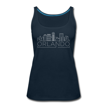 Orlando, Florida Women’s Tank Top - Skyline Women’s Orlando Tank Top - deep navy