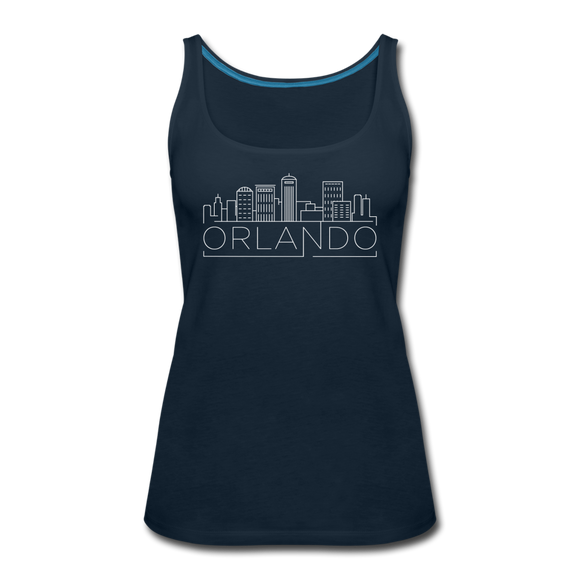 Orlando, Florida Women’s Tank Top - Skyline Women’s Orlando Tank Top - deep navy