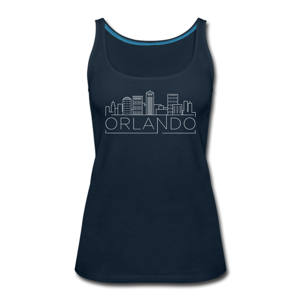 Orlando, Florida Women’s Tank Top - Skyline Women’s Orlando Tank Top - deep navy