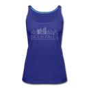 Sioux Falls, South Dakota Women’s Tank Top - Skyline Women’s Sioux Falls Tank Top - royal blue
