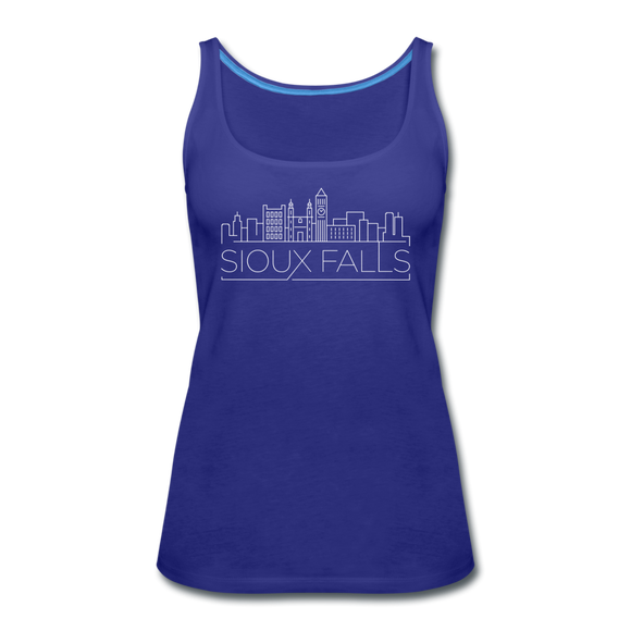 Sioux Falls, South Dakota Women’s Tank Top - Skyline Women’s Sioux Falls Tank Top - royal blue