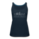 Sioux Falls, South Dakota Women’s Tank Top - Skyline Women’s Sioux Falls Tank Top - deep navy