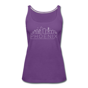 Phoenix, Arizona Women’s Tank Top - Skyline Women’s Phoenix Tank Top - purple