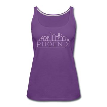 Phoenix, Arizona Women’s Tank Top - Skyline Women’s Phoenix Tank Top - purple