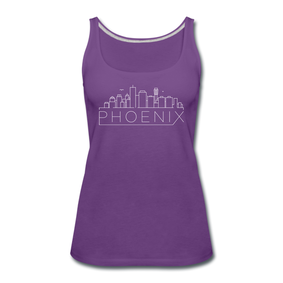 Phoenix, Arizona Women’s Tank Top - Skyline Women’s Phoenix Tank Top - purple