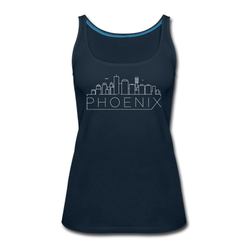 Phoenix, Arizona Women’s Tank Top - Skyline Women’s Phoenix Tank Top - deep navy