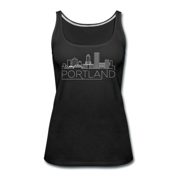 Portland, Oregon Women’s Tank Top - Skyline Women’s Portland Tank Top - black