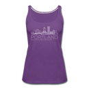 Portland, Oregon Women’s Tank Top - Skyline Women’s Portland Tank Top - purple