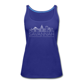 Savannah, Georgia Women’s Tank Top - Skyline Women’s Savannah Tank Top - royal blue