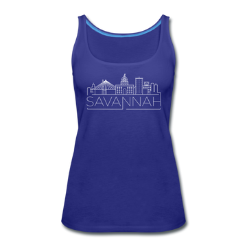 Savannah, Georgia Women’s Tank Top - Skyline Women’s Savannah Tank Top - royal blue