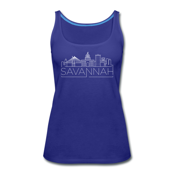 Savannah, Georgia Women’s Tank Top - Skyline Women’s Savannah Tank Top - royal blue