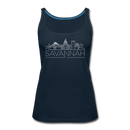 Savannah, Georgia Women’s Tank Top - Skyline Women’s Savannah Tank Top - deep navy