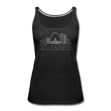 St. Louis, Missouri Women’s Tank Top - Skyline Women’s St. Louis Tank Top - black
