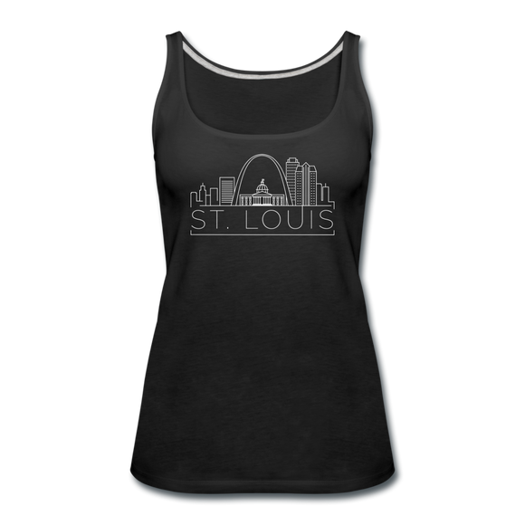 St. Louis, Missouri Women’s Tank Top - Skyline Women’s St. Louis Tank Top - black