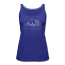 St. Louis, Missouri Women’s Tank Top - Skyline Women’s St. Louis Tank Top - royal blue