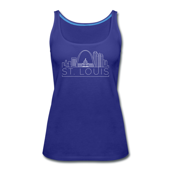 St. Louis, Missouri Women’s Tank Top - Skyline Women’s St. Louis Tank Top - royal blue