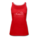 St. Louis, Missouri Women’s Tank Top - Skyline Women’s St. Louis Tank Top - red