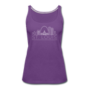 St. Louis, Missouri Women’s Tank Top - Skyline Women’s St. Louis Tank Top - purple