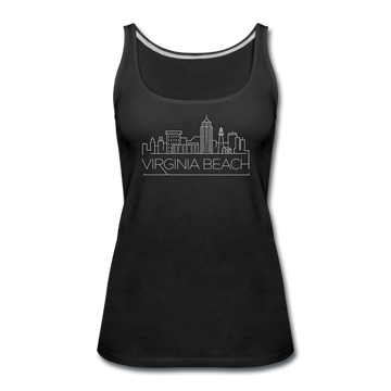 Virginia Beach, Virginia Women’s Tank Top - Skyline Women’s Virginia Beach Tank Top - black