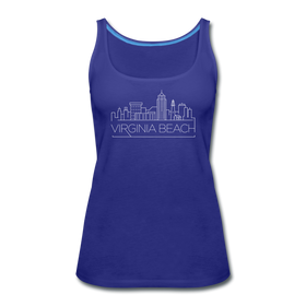 Virginia Beach, Virginia Women’s Tank Top - Skyline Women’s Virginia Beach Tank Top - royal blue