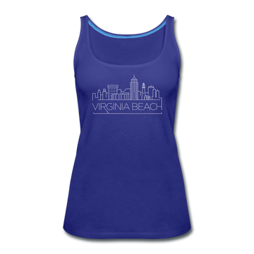 Virginia Beach, Virginia Women’s Tank Top - Skyline Women’s Virginia Beach Tank Top - royal blue
