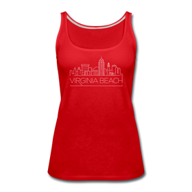 Virginia Beach, Virginia Women’s Tank Top - Skyline Women’s Virginia Beach Tank Top - red