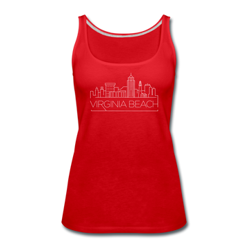 Virginia Beach, Virginia Women’s Tank Top - Skyline Women’s Virginia Beach Tank Top - red
