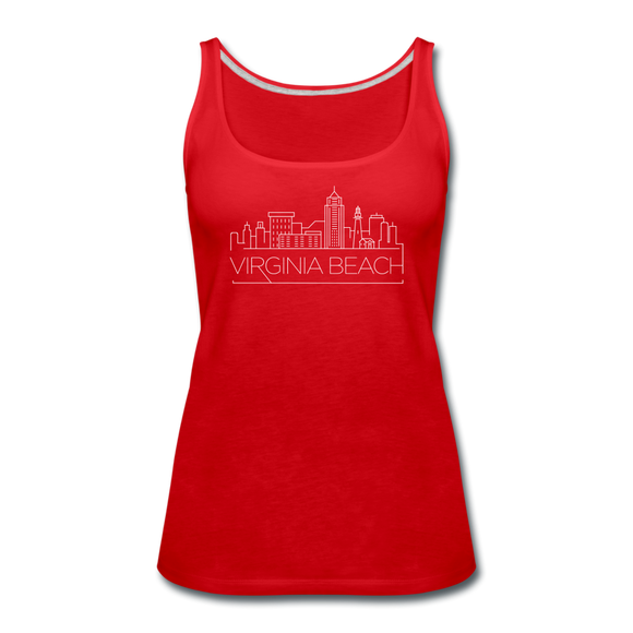 Virginia Beach, Virginia Women’s Tank Top - Skyline Women’s Virginia Beach Tank Top - red