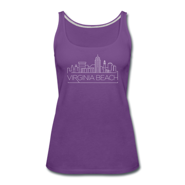 Virginia Beach, Virginia Women’s Tank Top - Skyline Women’s Virginia Beach Tank Top - purple