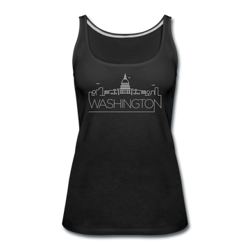 Washington DC Women’s Tank Top - Skyline Women’s Washington DC Tank Top - black