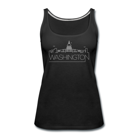 Washington DC Women’s Tank Top - Skyline Women’s Washington DC Tank Top - black