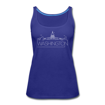 Washington DC Women’s Tank Top - Skyline Women’s Washington DC Tank Top - royal blue