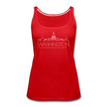 Washington DC Women’s Tank Top - Skyline Women’s Washington DC Tank Top - red
