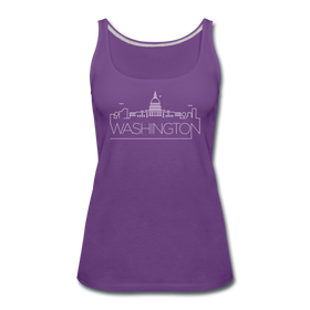 Washington DC Women’s Tank Top - Skyline Women’s Washington DC Tank Top - purple
