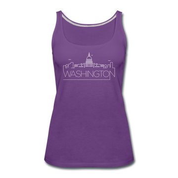 Washington DC Women’s Tank Top - Skyline Women’s Washington DC Tank Top - purple