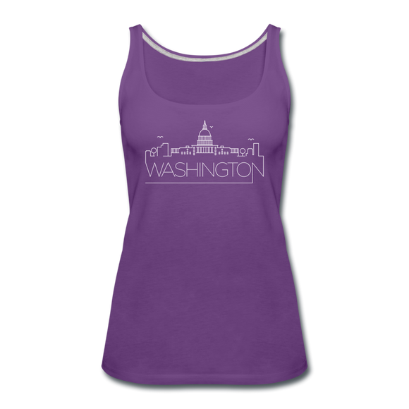 Washington DC Women’s Tank Top - Skyline Women’s Washington DC Tank Top - purple