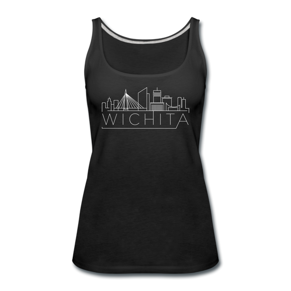 Wichita, Kansas Women’s Tank Top - Skyline Women’s Wichita Tank Top - black