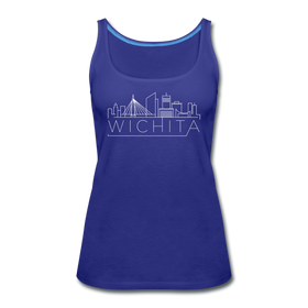 Wichita, Kansas Women’s Tank Top - Skyline Women’s Wichita Tank Top - royal blue