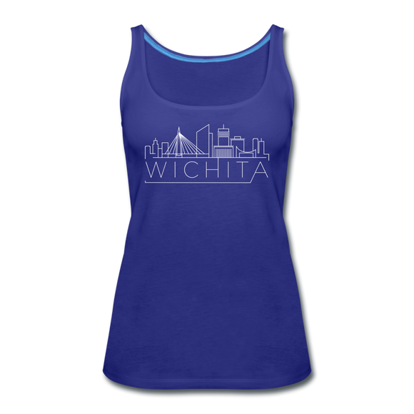 Wichita, Kansas Women’s Tank Top - Skyline Women’s Wichita Tank Top - royal blue