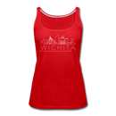 Wichita, Kansas Women’s Tank Top - Skyline Women’s Wichita Tank Top - red