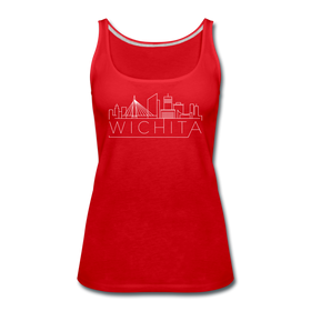 Wichita, Kansas Women’s Tank Top - Skyline Women’s Wichita Tank Top - red