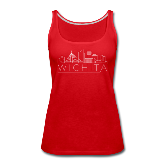 Wichita, Kansas Women’s Tank Top - Skyline Women’s Wichita Tank Top - red