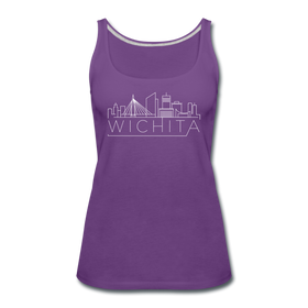 Wichita, Kansas Women’s Tank Top - Skyline Women’s Wichita Tank Top - purple