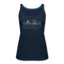 Wichita, Kansas Women’s Tank Top - Skyline Women’s Wichita Tank Top - deep navy